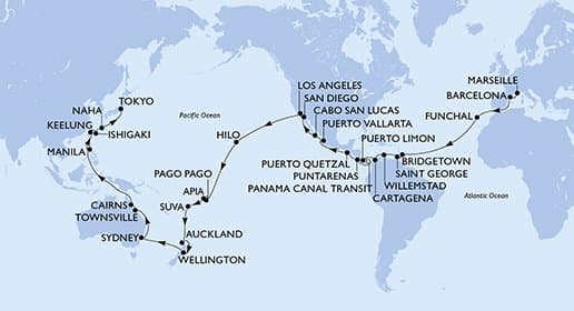 Cruise Itinerary Map