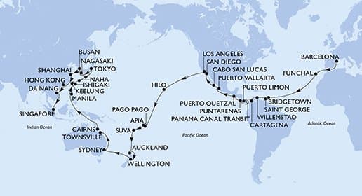 Cruise Itinerary Map