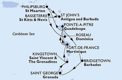 Cruise Itinerary Map