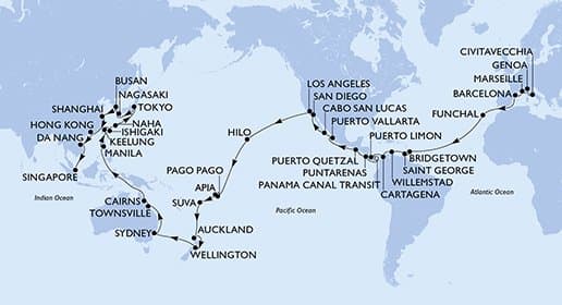 Cruise Itinerary Map