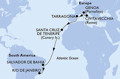 Cruise Itinerary Map