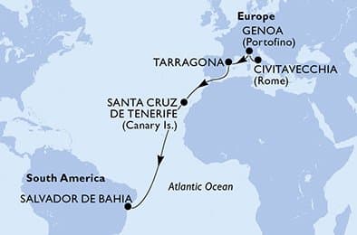 Cruise Itinerary Map