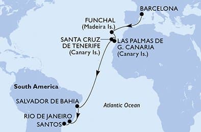 Cruise Itinerary Map