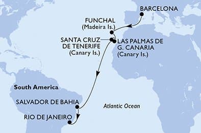 Cruise Itinerary Map