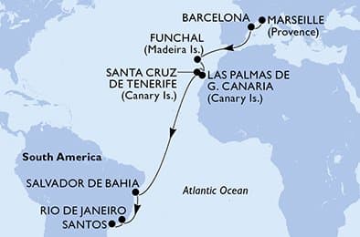 Cruise Itinerary Map