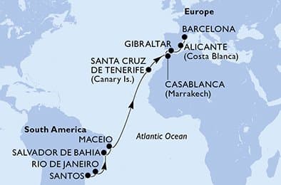 Cruise Itinerary Map