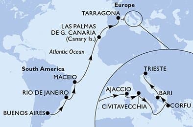 Cruise Itinerary Map