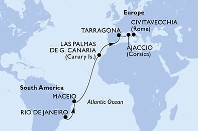 Cruise Itinerary Map