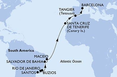 Cruise Itinerary Map