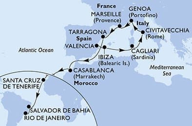 Cruise Itinerary Map