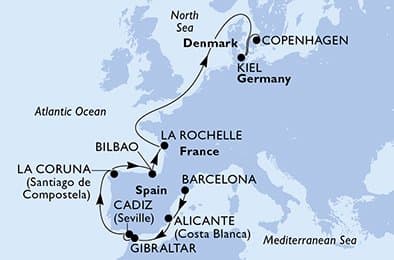 Cruise Itinerary Map