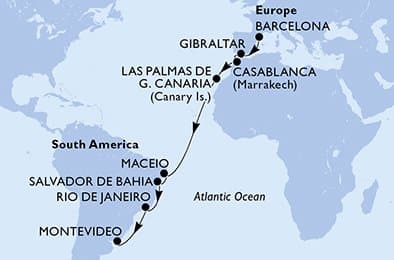 Cruise Itinerary Map