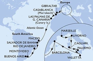 Cruise Itinerary Map