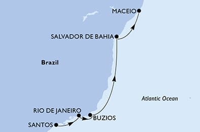 Cruise Itinerary Map