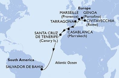 Cruise Itinerary Map