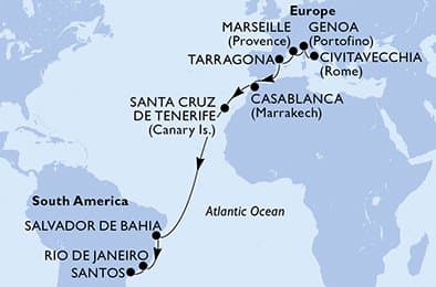 Cruise Itinerary Map