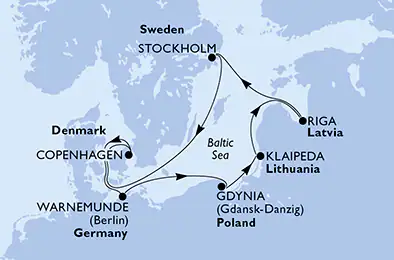 Cruise Itinerary Map