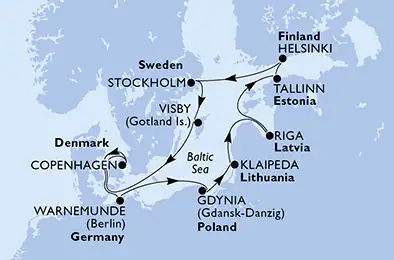 Cruise Itinerary Map