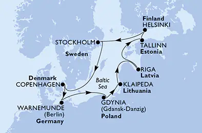 Cruise Itinerary Map
