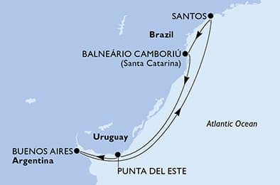 Cruise Itinerary Map