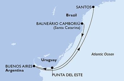 Cruise Itinerary Map