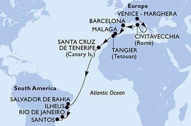 Cruise Itinerary Map