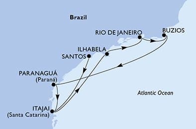 Cruise Itinerary Map
