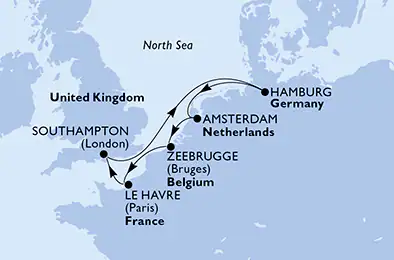 Cruise Itinerary Map