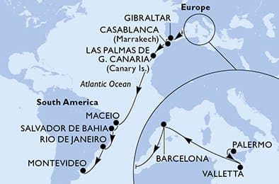 Cruise Itinerary Map