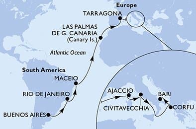 Cruise Itinerary Map