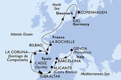 Cruise Itinerary Map