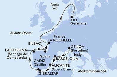 Cruise Itinerary Map