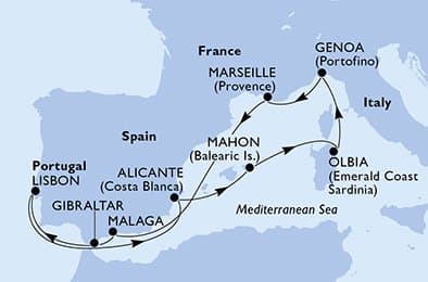 Cruise Itinerary Map