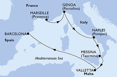 Cruise Itinerary Map