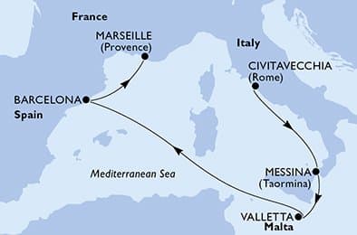 Cruise Itinerary Map