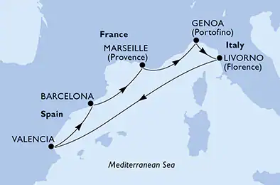 Cruise Itinerary Map