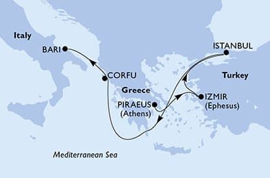 Cruise Itinerary Map