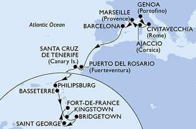 Cruise Itinerary Map