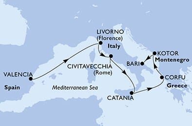 Cruise Itinerary Map