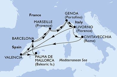 Cruise Itinerary Map