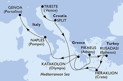 Cruise Itinerary Map