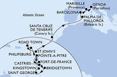 Cruise Itinerary Map