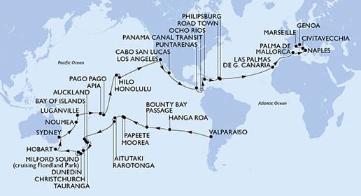 Cruise Itinerary Map