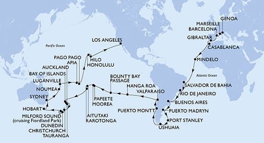 Cruise Itinerary Map