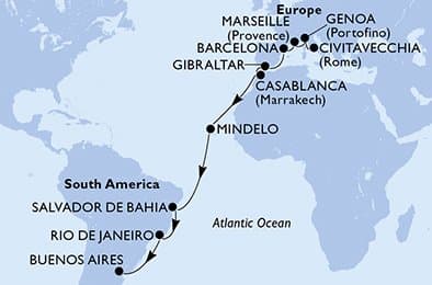 Cruise Itinerary Map