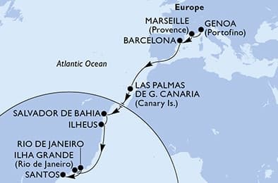 Cruise Itinerary Map