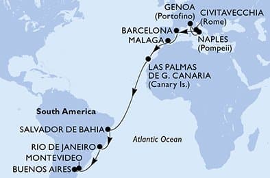 Cruise Itinerary Map