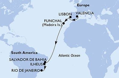 Cruise Itinerary Map