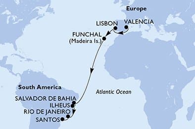 Cruise Itinerary Map
