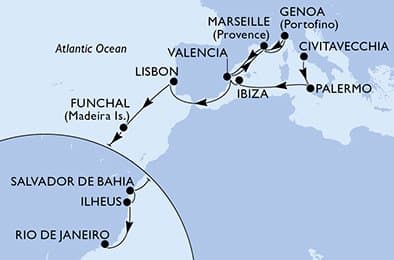 Cruise Itinerary Map